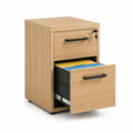 Cassettiera Ufficio Legno MDF Rovere Chiaro 45x60x55cm