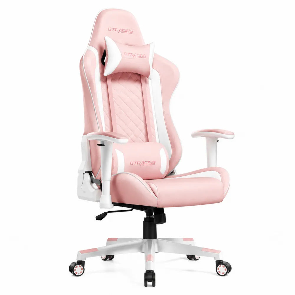 Sedia da gioco in similpelle rosa e metallo